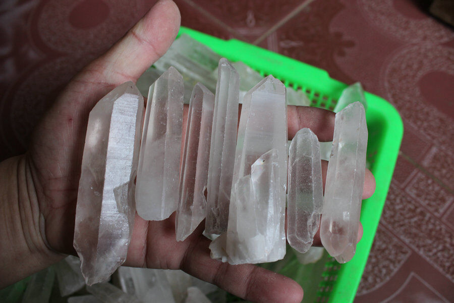 5KG 11LB Big Natural Raw White Clear Quartz Crystal Points Rough Rock Stone Specimen Brazil