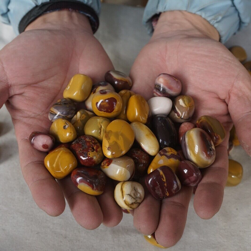 5KG 11LB Natural Mookaite Jasper Crystal Palm Mookite Bumblebee Stone Healing