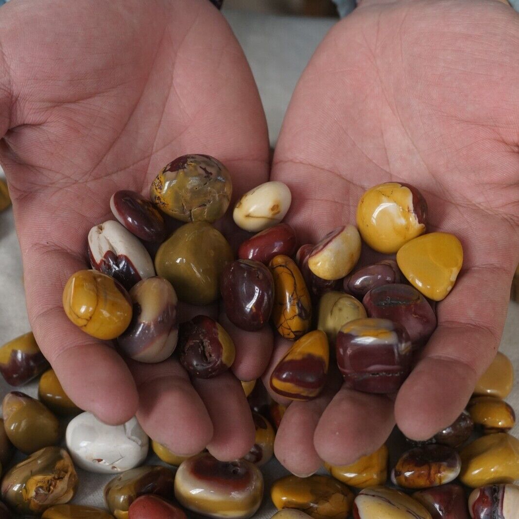 5KG 11LB Natural Mookaite Jasper Crystal Palm Mookite Bumblebee Stone Healing