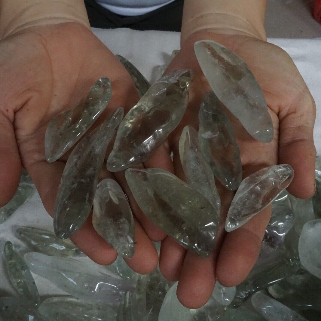 2KG 4.4LB Natural Green Quartz Crystal Tumbled Healing Brazil Wholesale Lot