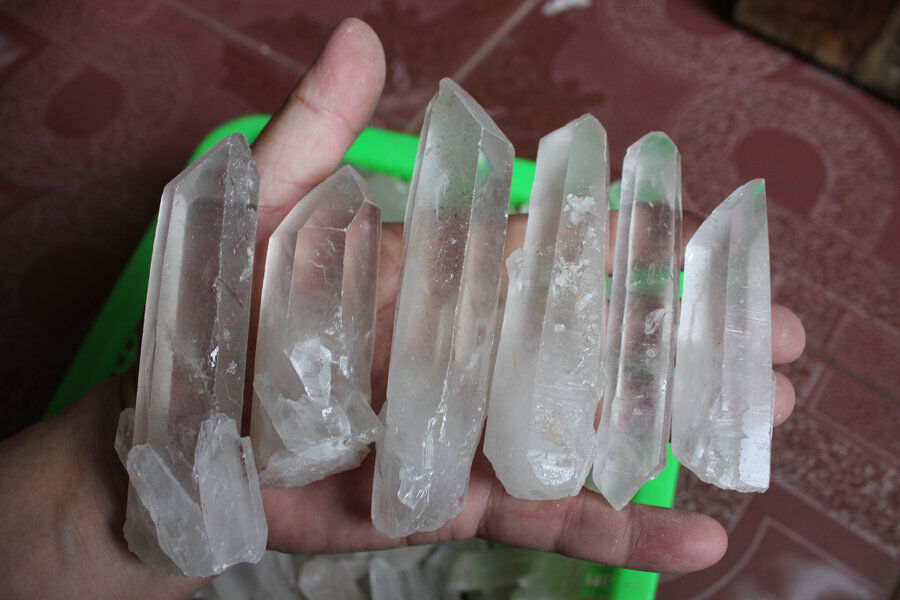 5KG 11LB Big Natural Raw White Clear Quartz Crystal Points Rough Rock Stone Specimen Brazil