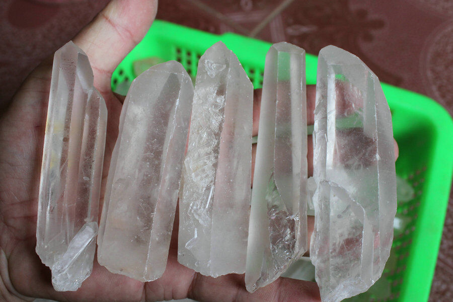 5KG 11LB Big Natural Raw White Clear Quartz Crystal Points Rough Rock Stone Specimen Brazil