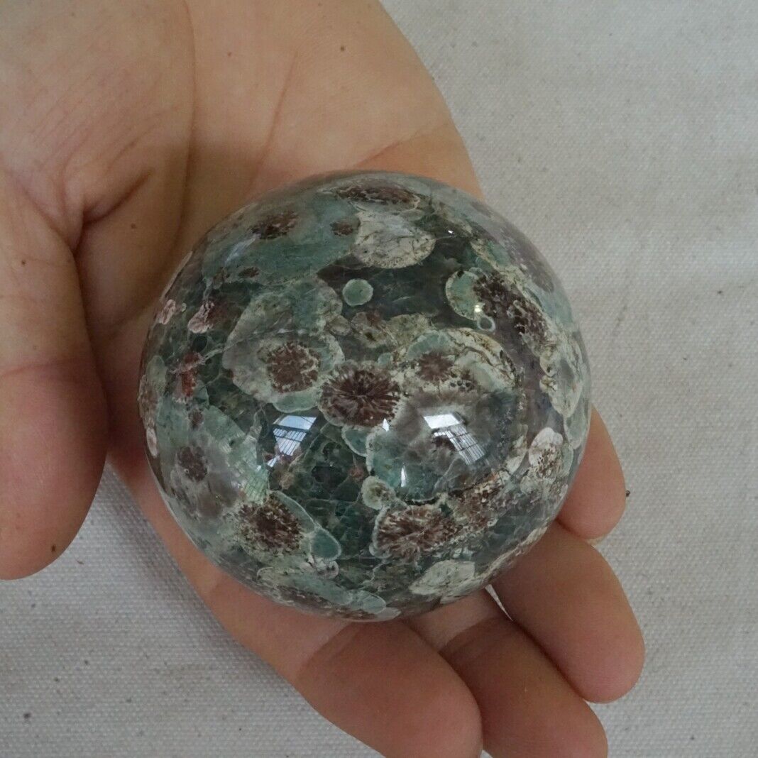 2KG 4.4LB 8Pcs Natural Green Sakura Jasper Crystal Sphere Balls Healing Russia Bulk