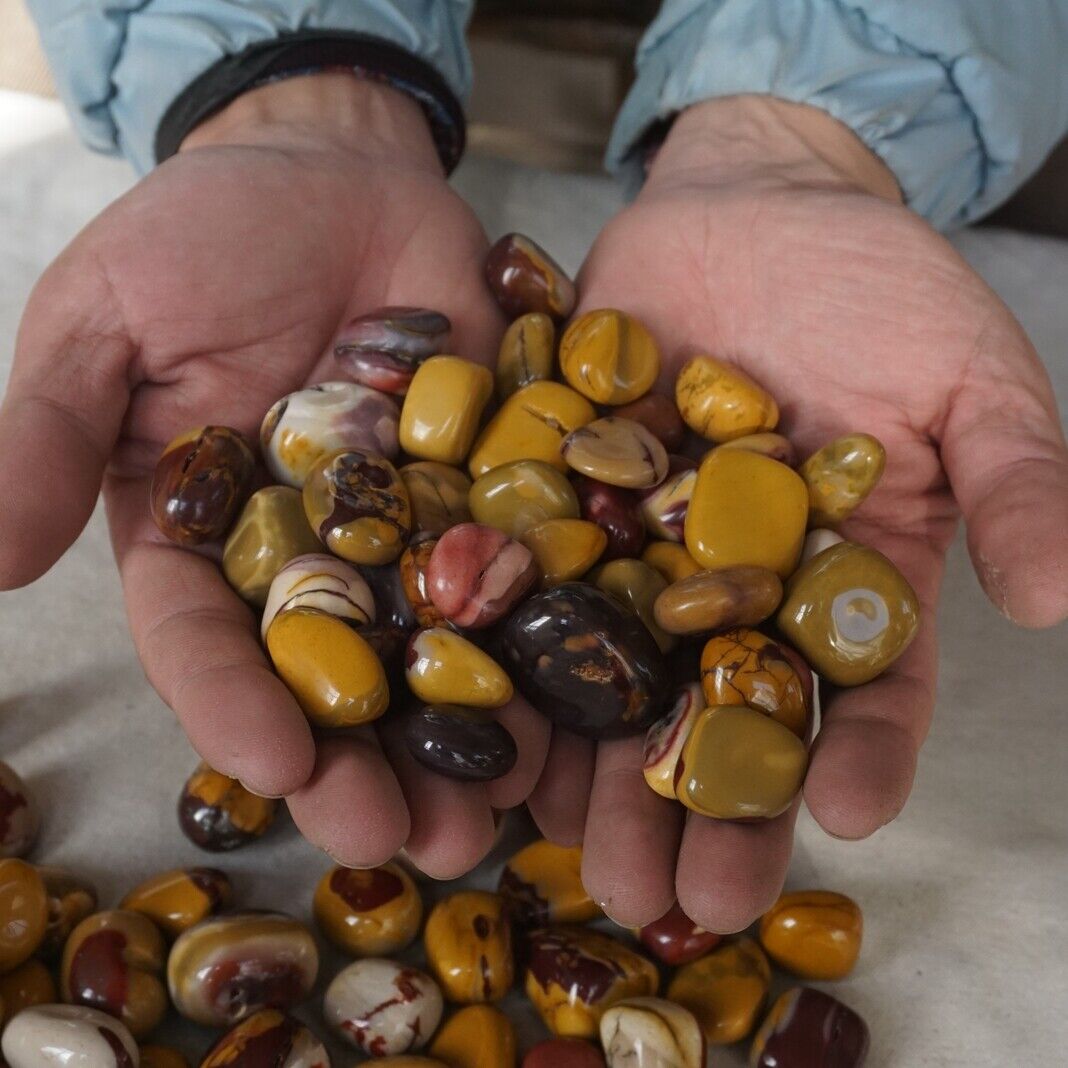 5KG 11LB Natural Mookaite Jasper Crystal Palm Mookite Bumblebee Stone Healing