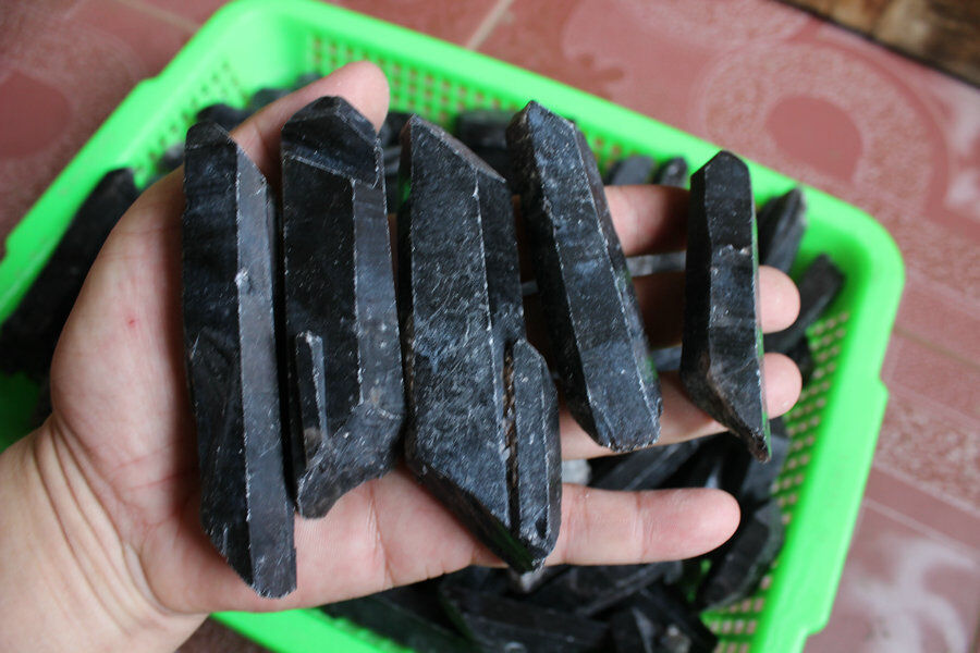 5kg 11LB Big Natural Raw Black Dark Smoke Quartz Crystal Points Rock Original Stones