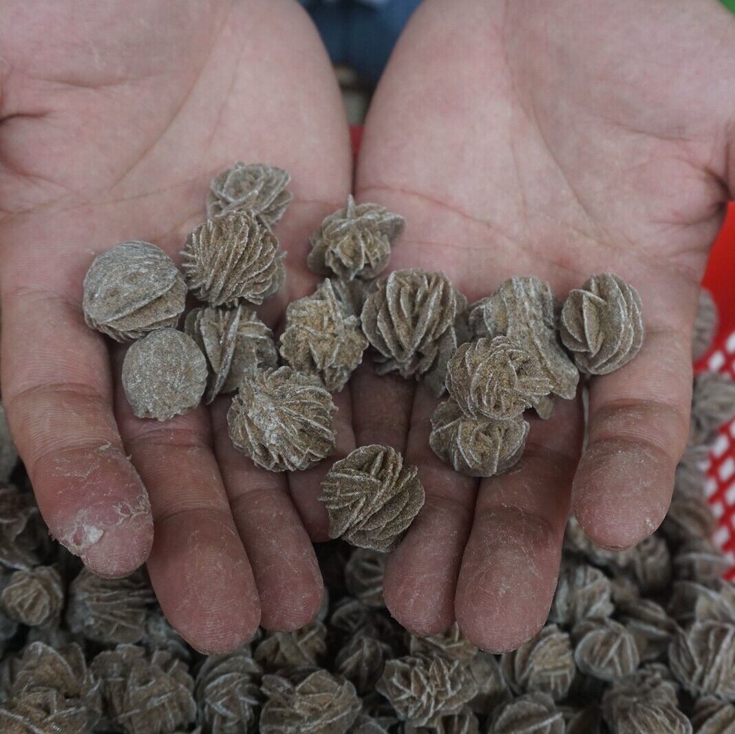 2KG 4.4LB Natural Desert Rose Crystal Selenite Sand Rose Rock Stone Cluster Sahara