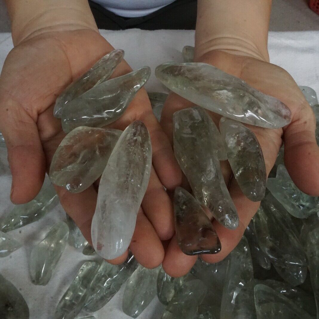 2KG 4.4LB Natural Green Quartz Crystal Tumbled Healing Brazil Wholesale Lot