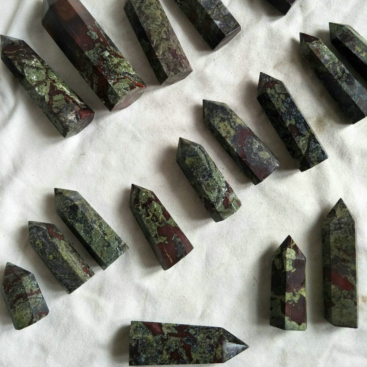 5KG Natural Dragon Blood Stone Jasper Crystal Point Tower Healing Wholesales