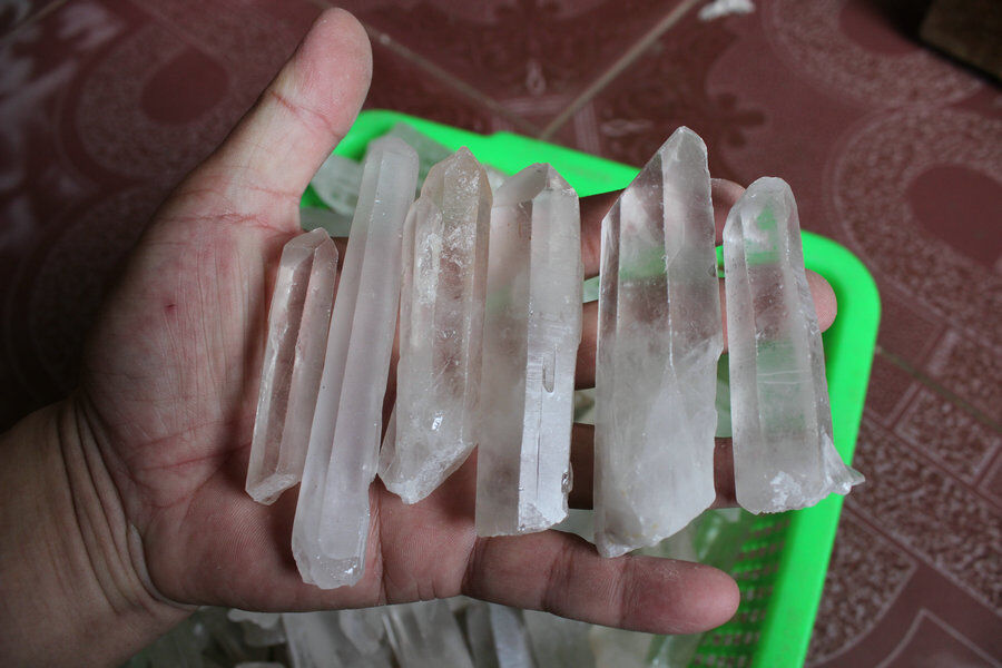 5KG 11LB Big Natural Raw White Clear Quartz Crystal Points Rough Rock Stone Specimen Brazil