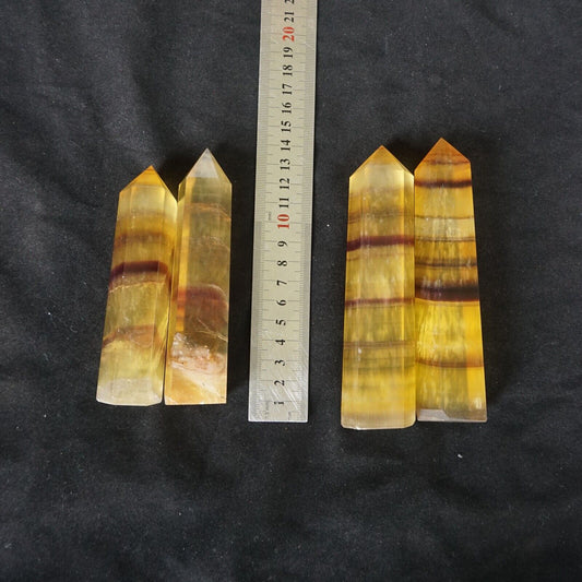 2KG 4.4LBLB 8Pcs Natural Golden Fluorite Quartz Crystal Point Tower Polished Healing