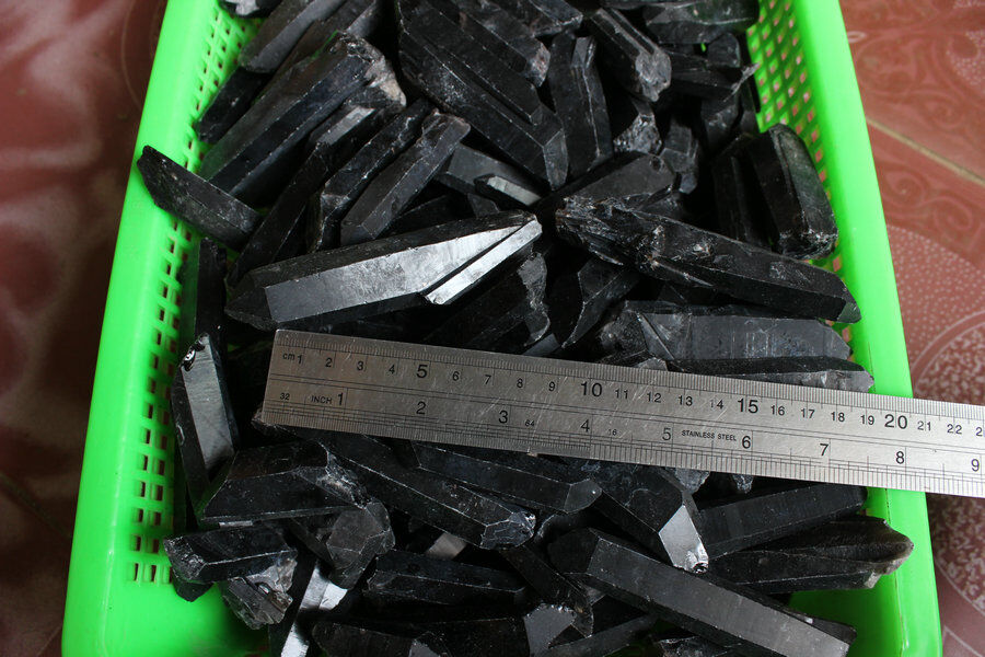 5kg 11LB Big Natural Raw Black Dark Smoke Quartz Crystal Points Rock Original Stones