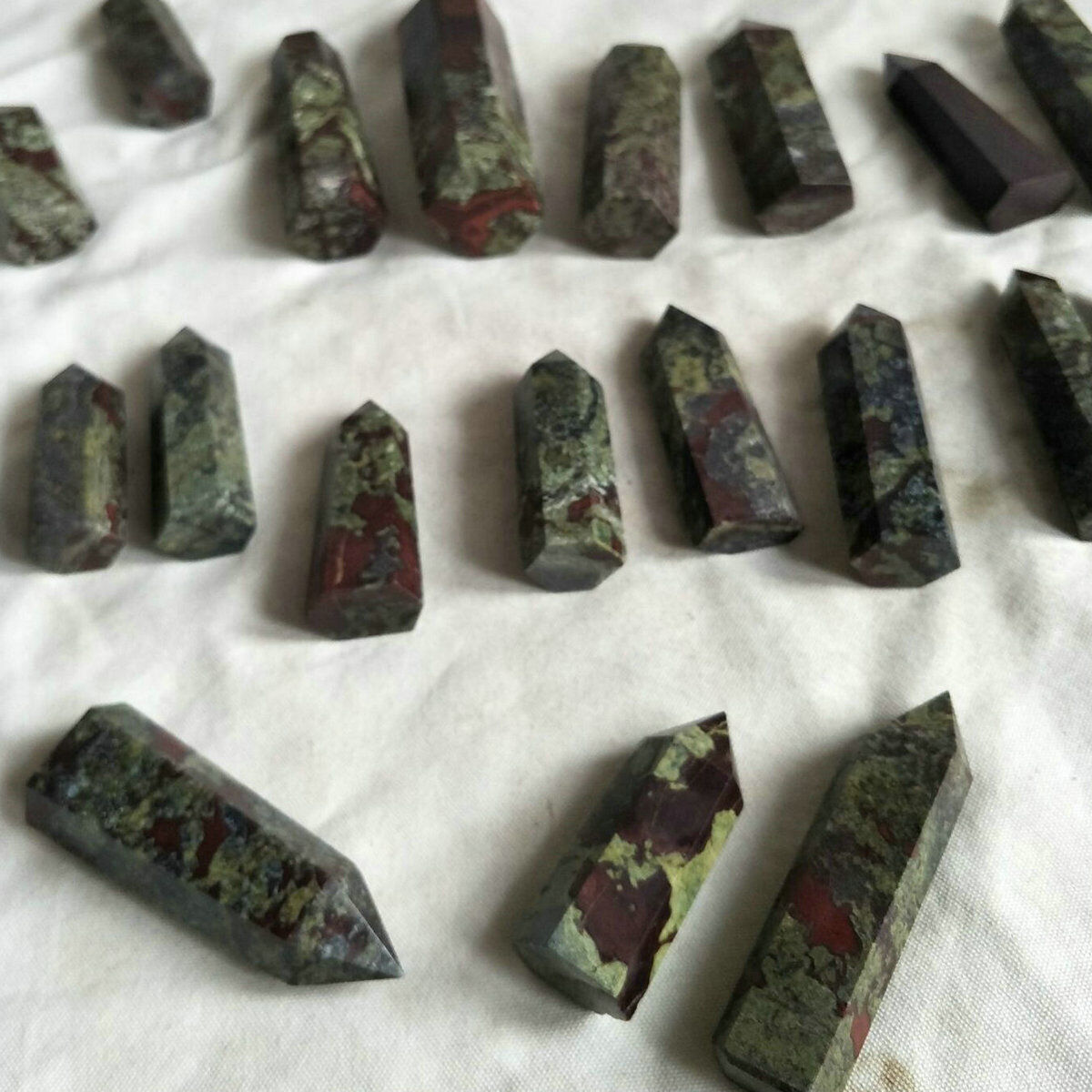 5KG Natural Dragon Blood Stone Jasper Crystal Point Tower Healing Wholesales