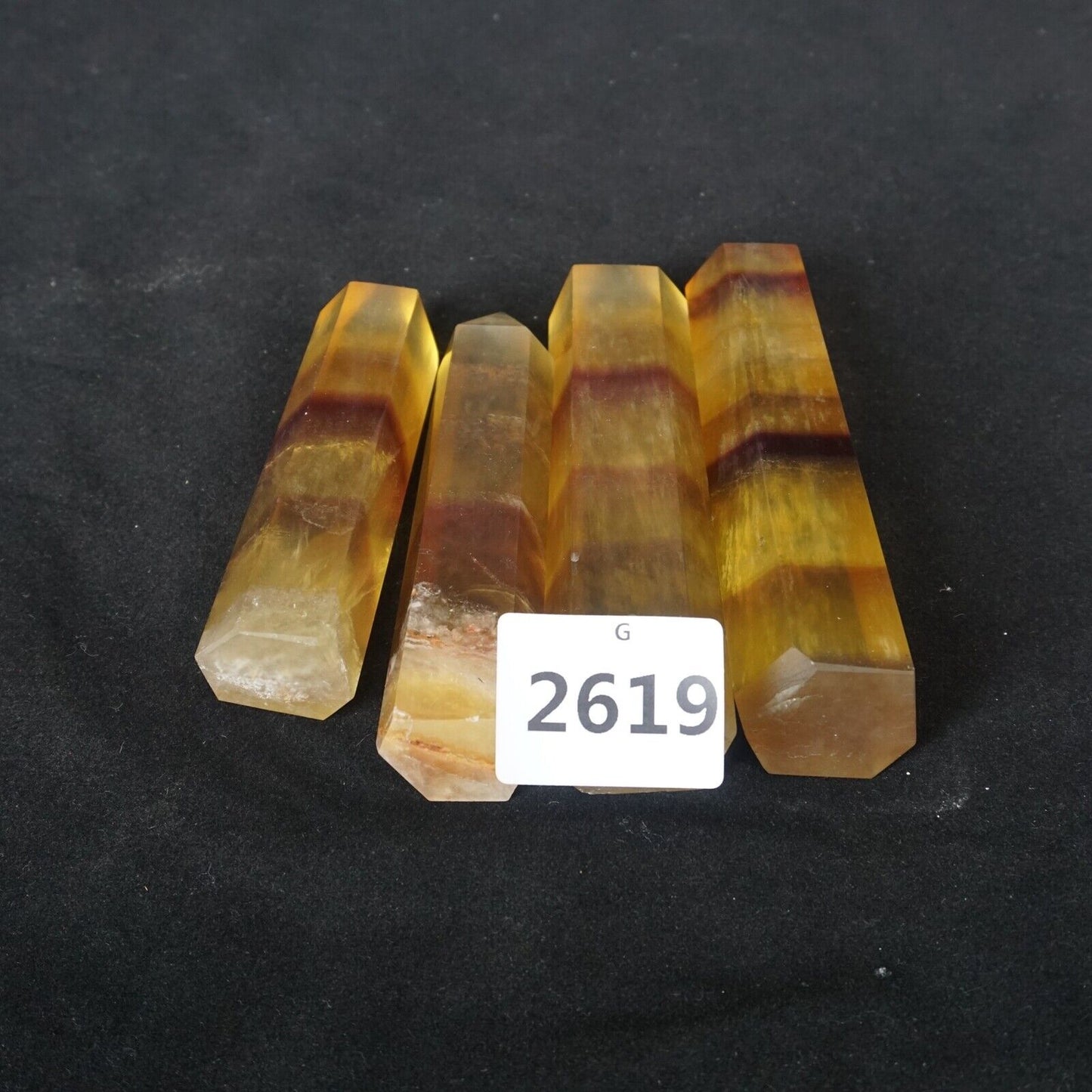 2KG 4.4LBLB 8Pcs Natural Golden Fluorite Quartz Crystal Point Tower Polished Healing