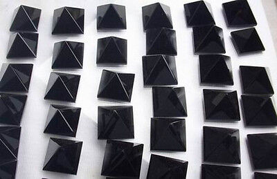 60 Pieces NATURAL OBSIDIAN CRYSTAL PYRAMIDS HEALING WHOLESALE PRICE 30-40mm