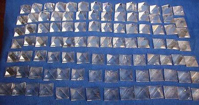 100 TINY NATURAL CLEAR QUARTZ CRYSTAL PYRAMIDS Wholesales Price,15mm-16mm (0.6")