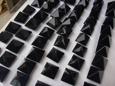 60 Pieces NATURAL OBSIDIAN CRYSTAL PYRAMIDS HEALING WHOLESALE PRICE 30-40mm