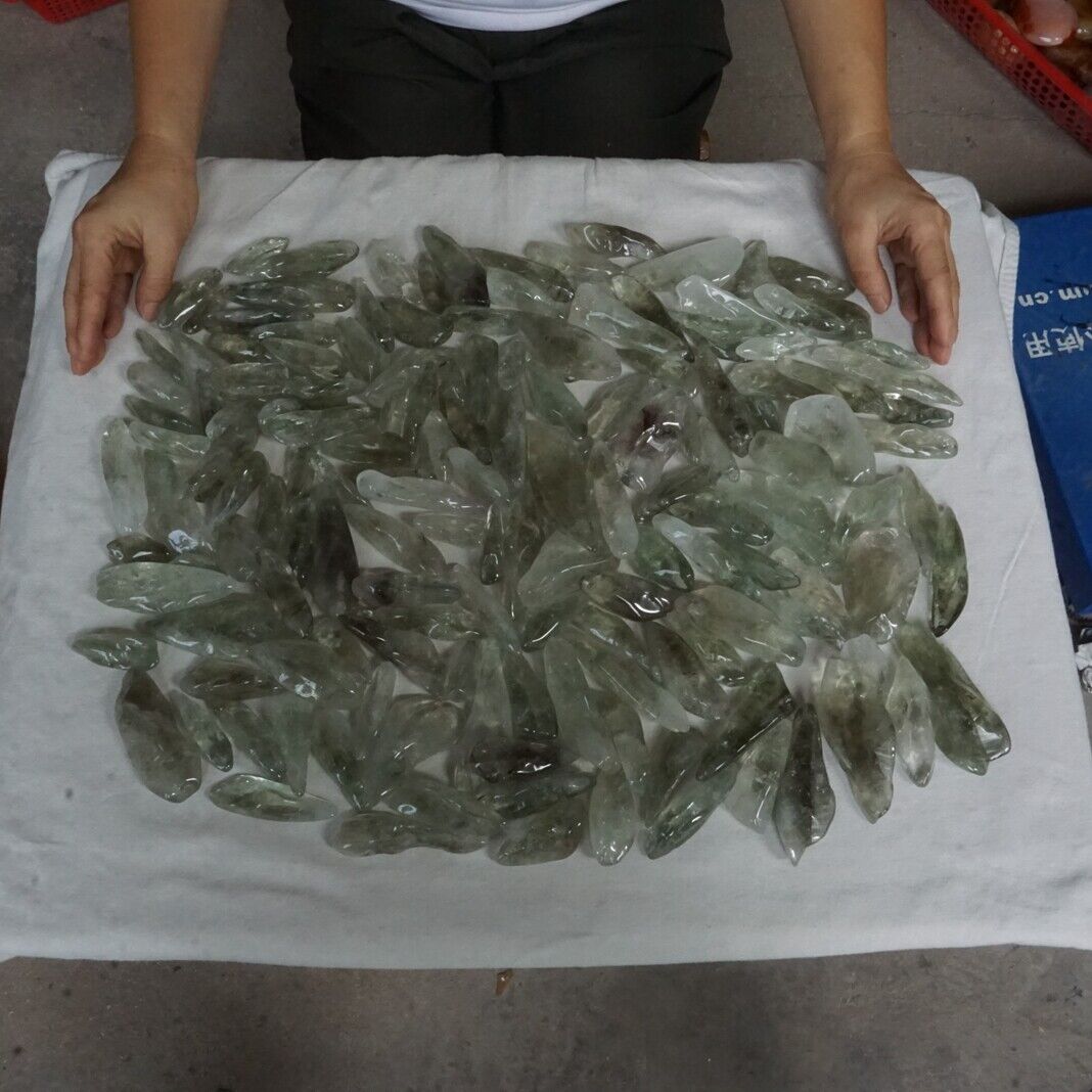 11LB 150Pcs Natural Green Quartz Crystal Tumbled Healing Brazil Wholesale Lot