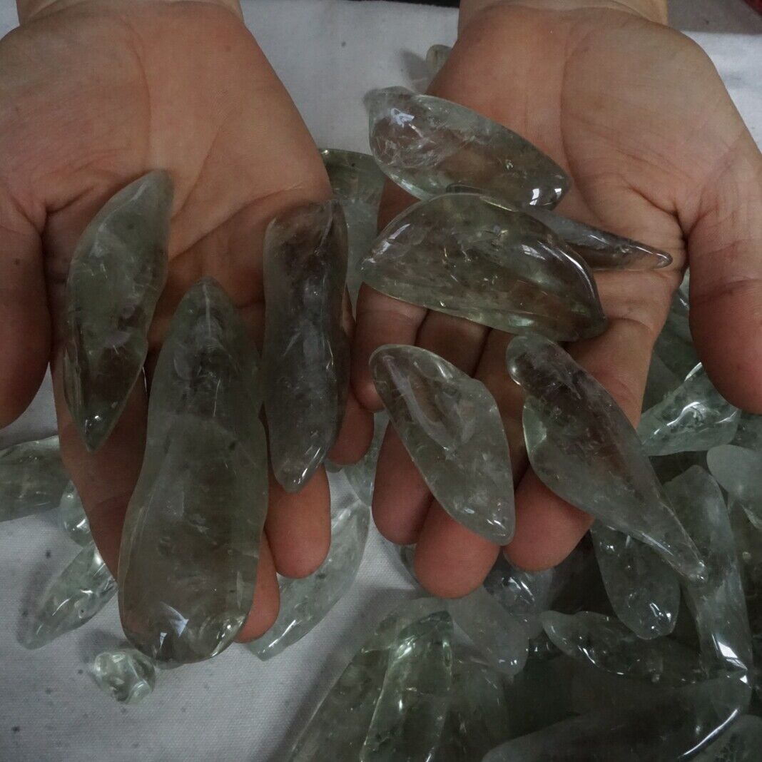 11LB 150Pcs Natural Green Quartz Crystal Tumbled Healing Brazil Wholesale Lot